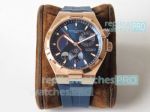 Copy Vacheron Constantin Overseas 1222-SC Watch Rose Gold Blue Dial - Swiss Grade